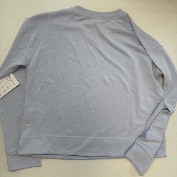 NWT Athleta Seasoft Crewneck Sweatshirt - Gossamer Blue - Picture 5 of 5